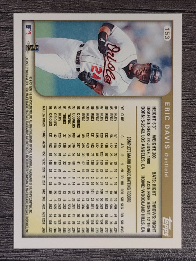 1999 Topps #153 Eric Davis