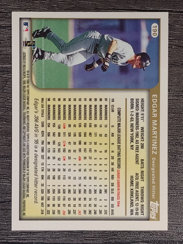 1999 Topps #190 Edgar Martinez