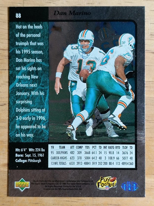 1996 SP #88 Dan Marino
