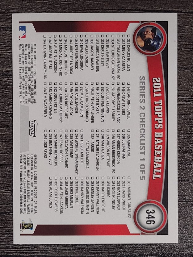 2011 Topps #346 Jose Bautista