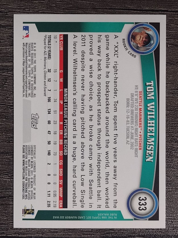 2011 Topps #333 Tom Wilhelmsen RC