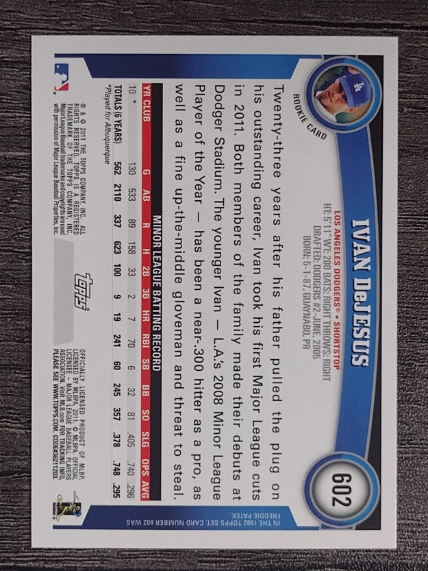 2011 Topps #602 Ivan DeJesus RC