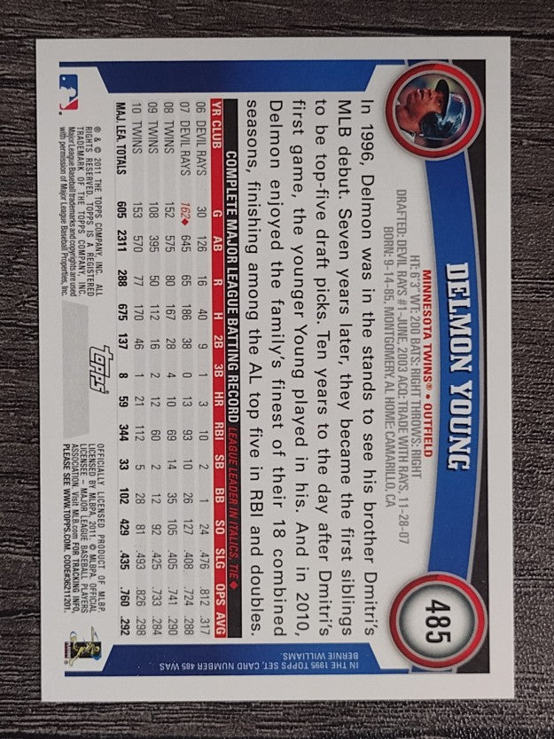 2011 Topps #485 Delmon Young