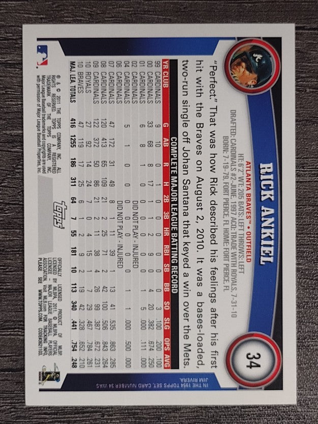 2011 Topps #34 Rick Ankiel