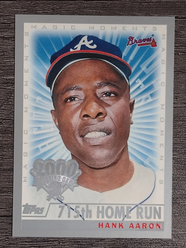 2000 Topps Opening Day #106 Hank Aaron MM 715th HR (NM)