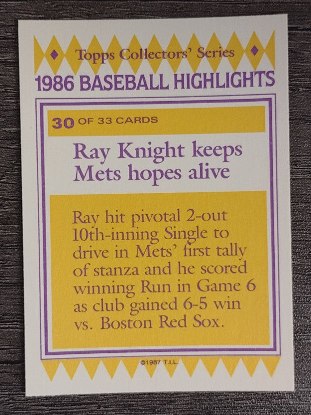 1987 Woolworth's Topps #30 Ray Knight