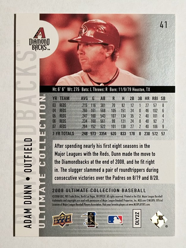 2008 Ultimate Collection #41 Adam Dunn