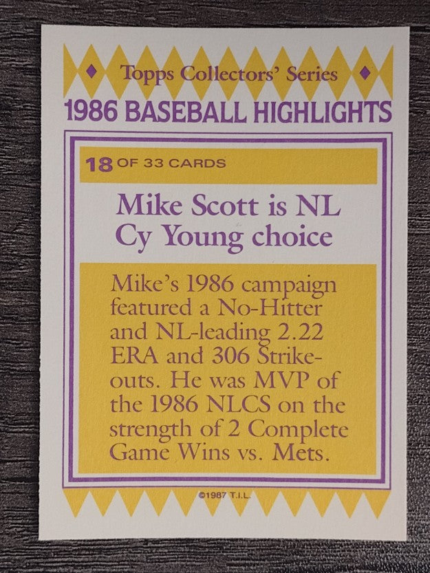 1987 Woolworth's Topps #18 Mike Scott