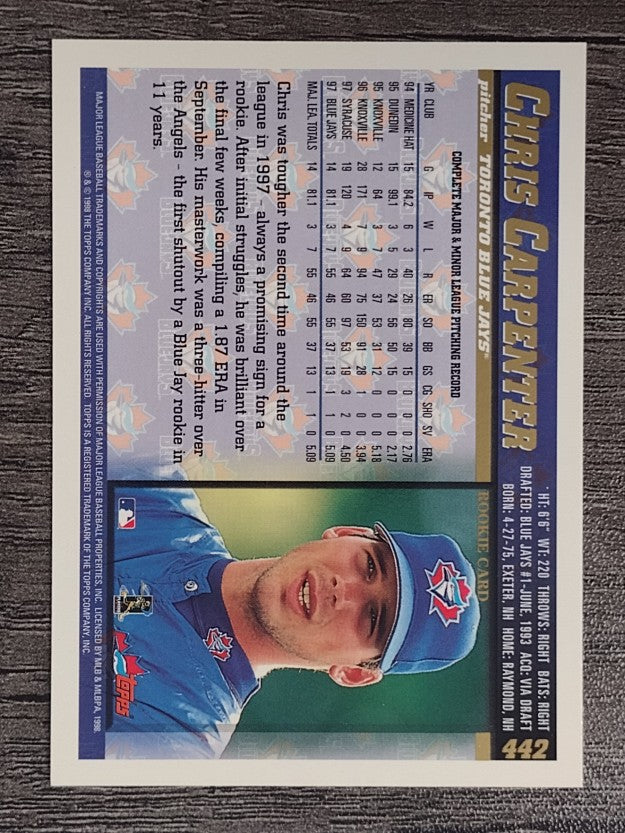 1998 Topps #442 Chris Carpenter