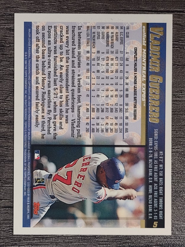 1998 Topps #5 Vladimir Guerrero