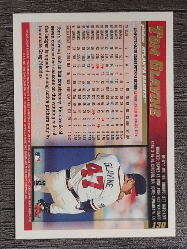 1998 Topps #130 Tom Glavine