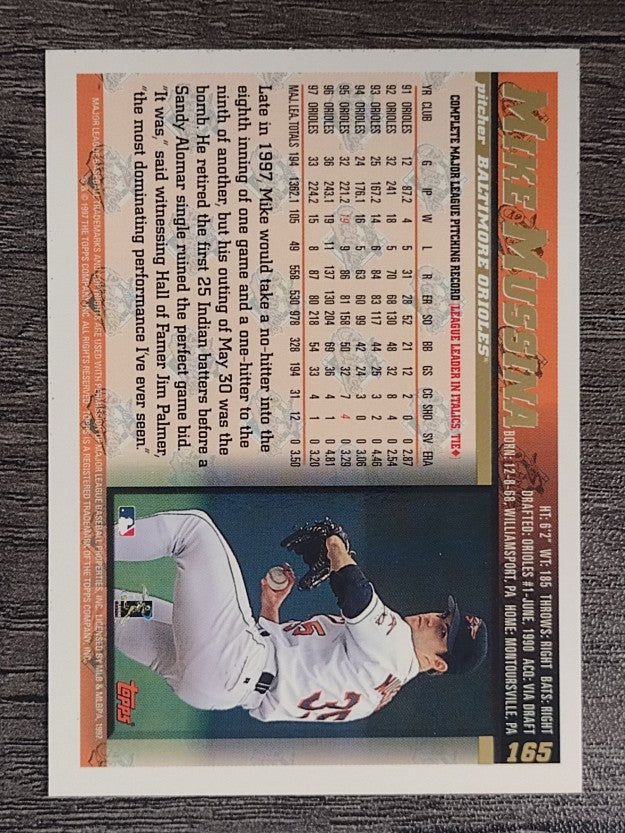 1998 Topps #165 Mike Mussina