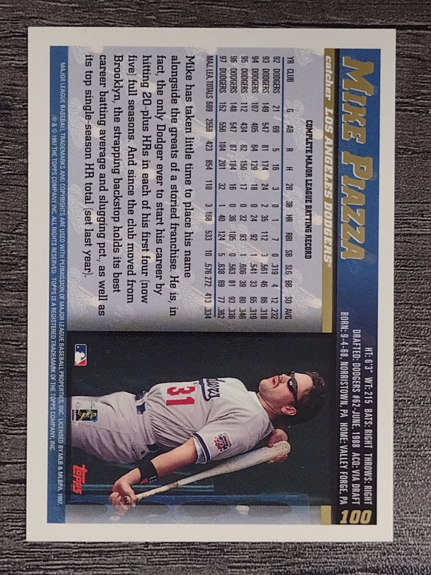 1998 Topps #100 Mike Piazza