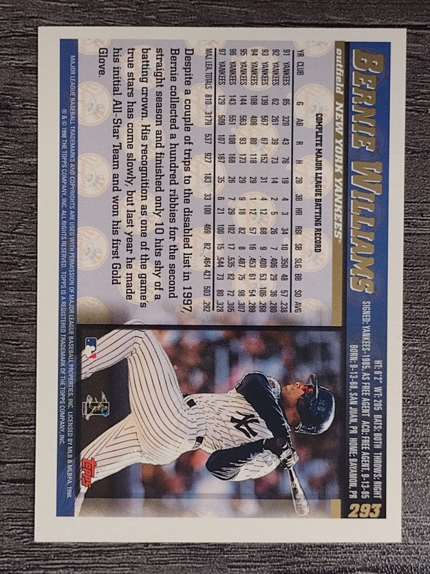 1998 Topps #293 Bernie Williams