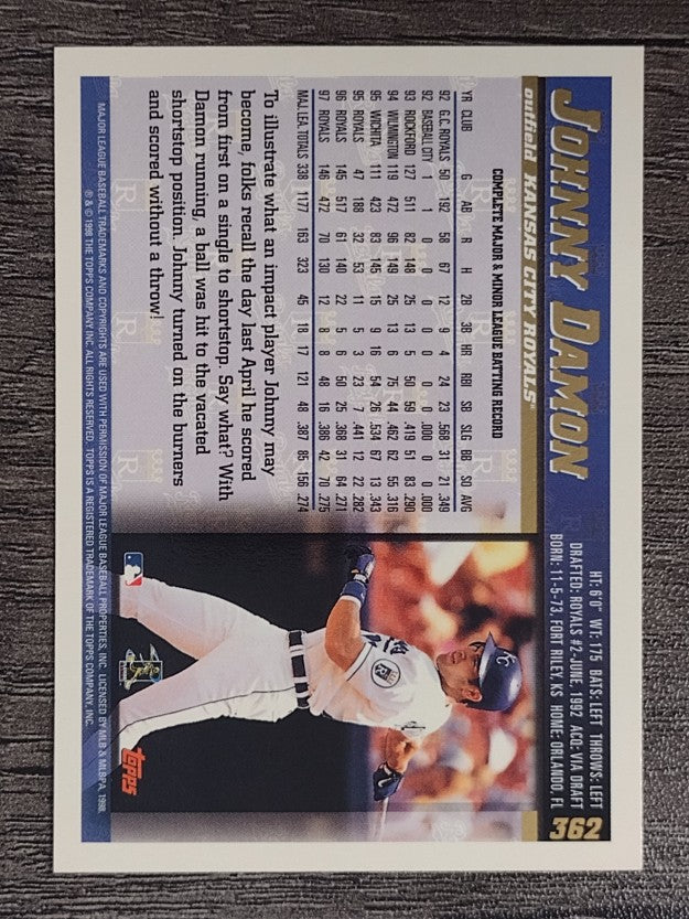 1998 Topps #362 Johnny Damon