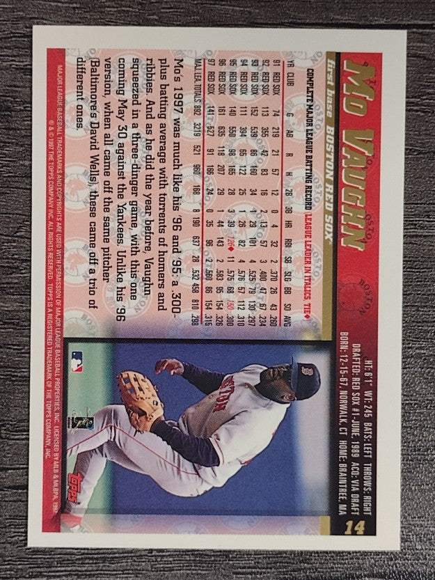 1998 Topps #14 Mo Vaughn