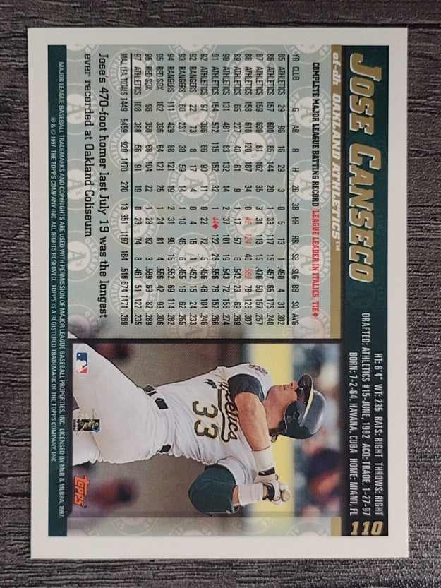 1998 Topps #110 Jose Canseco