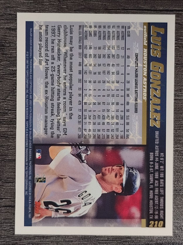 1998 Topps #210 Luis Gonzalez