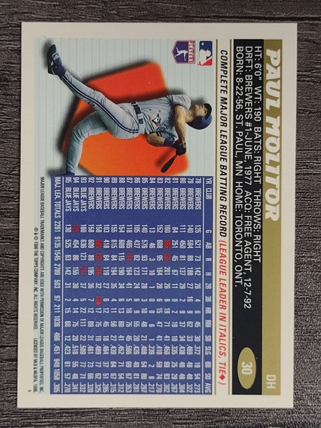 1996 Topps #30 Paul Molitor