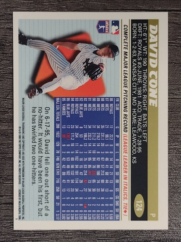 1996 Topps #124 David Cone