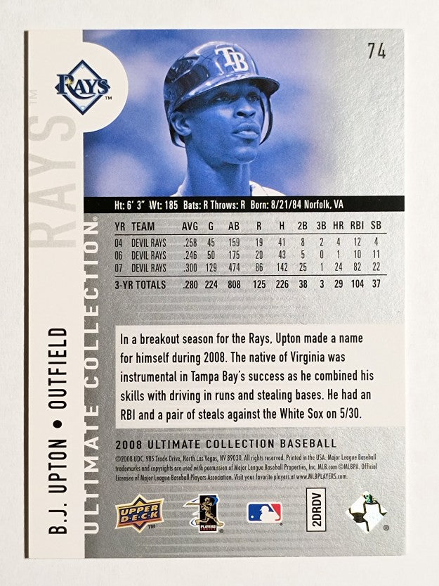 2008 Ultimate Collection #74 B.J. Upton