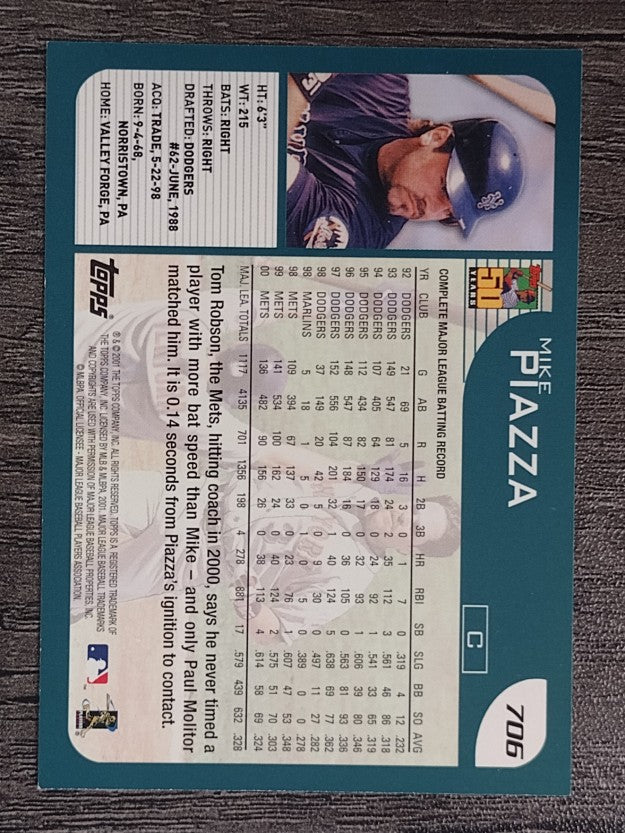 2001 Topps #706 Mike Piazza