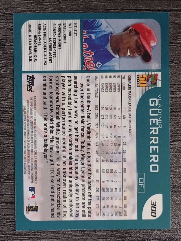 2001 Topps #300 Vladimir Guerrero