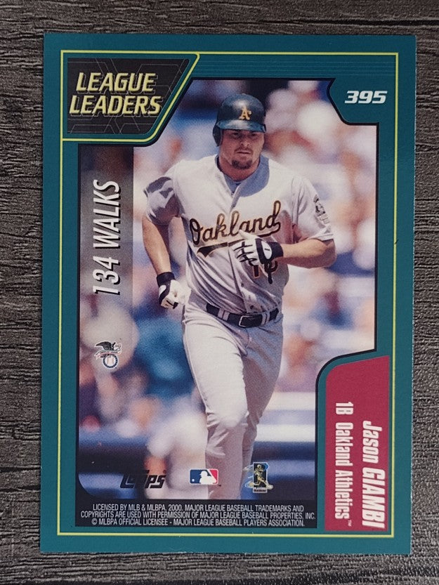 2001 Topps #395 Barry Bonds/Jason Giambi LL