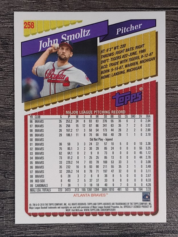 2019 Topps Archives #258 John Smoltz