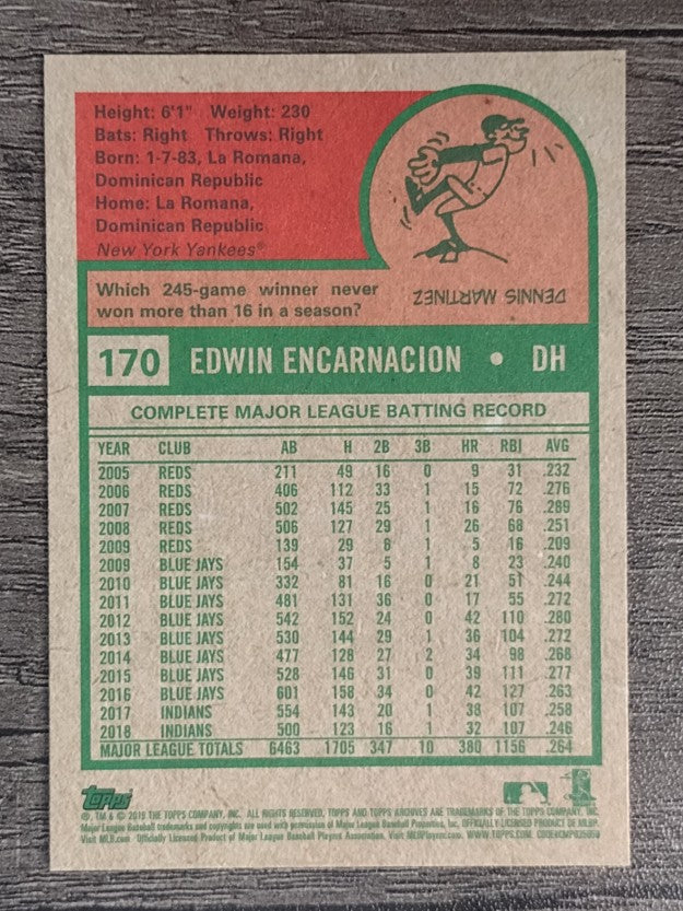 2019 Topps Archives #170 Edwin Encarnacion
