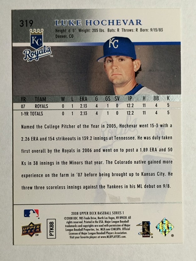 2008 Upper Deck #319 Luke Hochevar RC