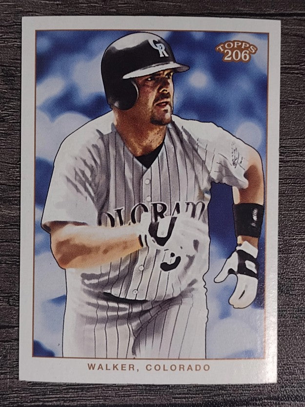 2002 Topps 206 #227A Larry Walker Grey Jsy