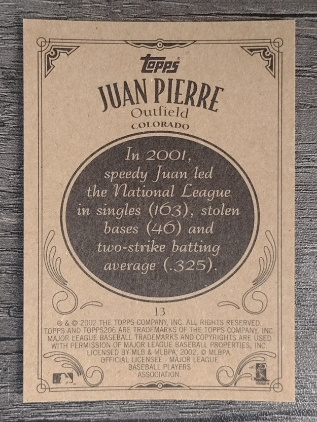 2002 Topps 206 #13 Juan Pierre