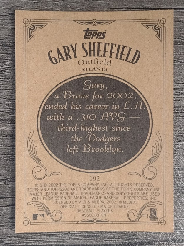 2002 Topps 206 #192A Gary Sheffield w/Bat