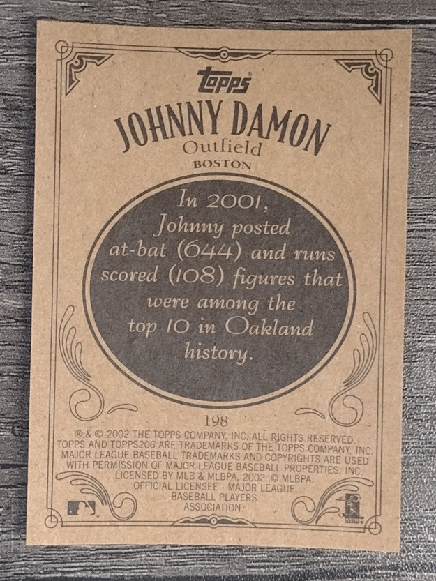 2002 Topps 206 #198C Johnny Damon White Jsy