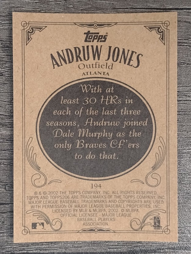 2002 Topps 206 #194 Andruw Jones