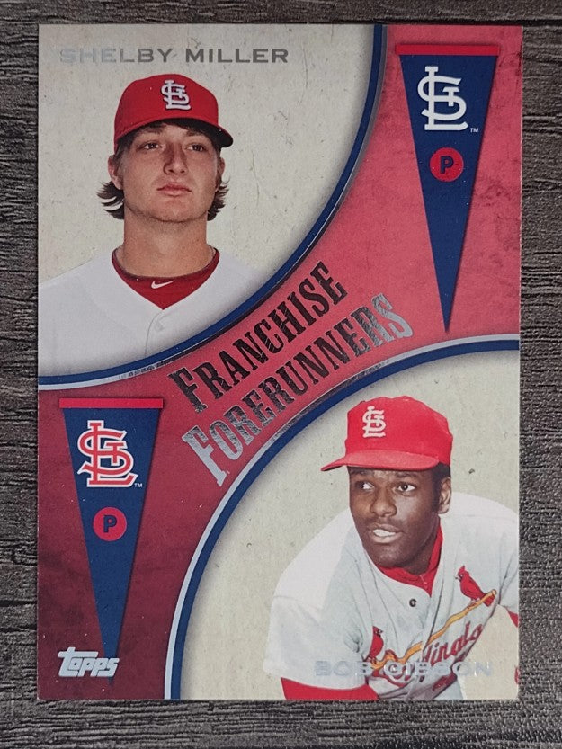 2013 Topps Update Franchise Forerunners #6 Bob Gibson/Shelby Miller