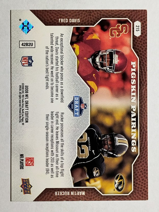 2008 Upper Deck Draft Edition Silver #215 Fred Davis/Martin Rucker