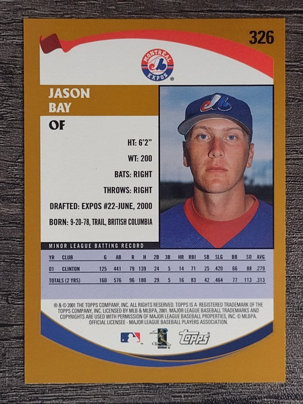 2002 Topps #326 Jason Bay PROS RC (EXMT)