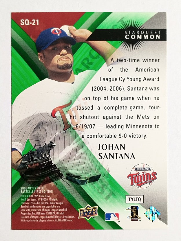 2008 Upper Deck First Edition StarQuest #SQ21 Johan Santana