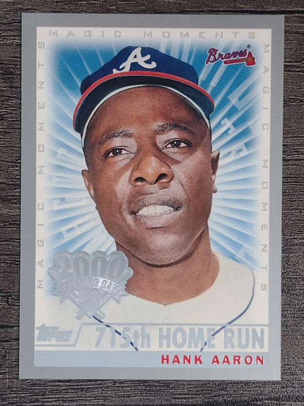 2000 Topps Opening Day #106 Hank Aaron MM 715th HR (NM)