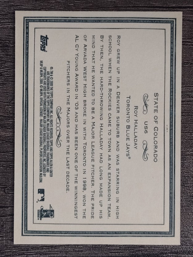 2008 Topps Allen and Ginter United States #US6 Roy Halladay