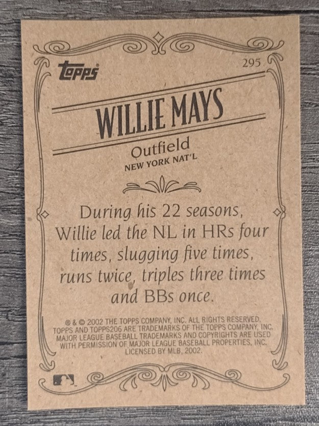 2002 Topps 206 #295 Willie Mays RET