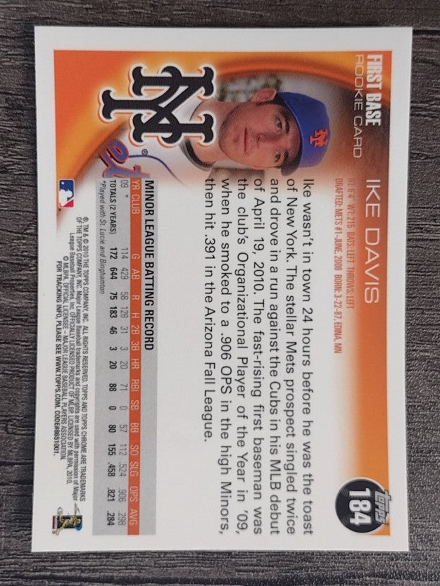 2010 Topps Chrome #184 Ike Davis RC