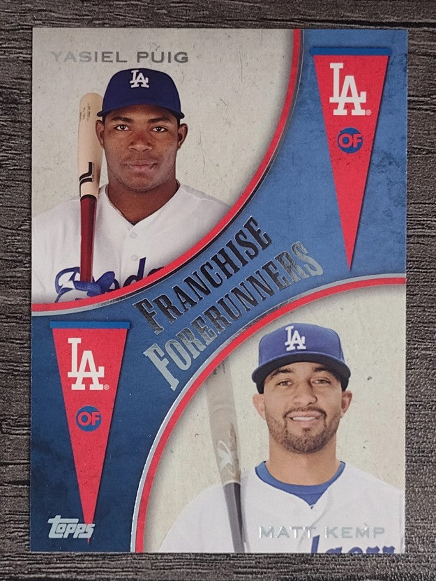 2013 Topps Update Franchise Forerunners #2 Yasiel Puig/Matt Kemp
