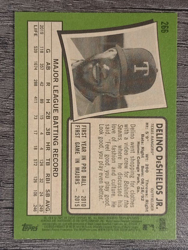 2020 Topps Heritage #266 Delino DeShields Jr.