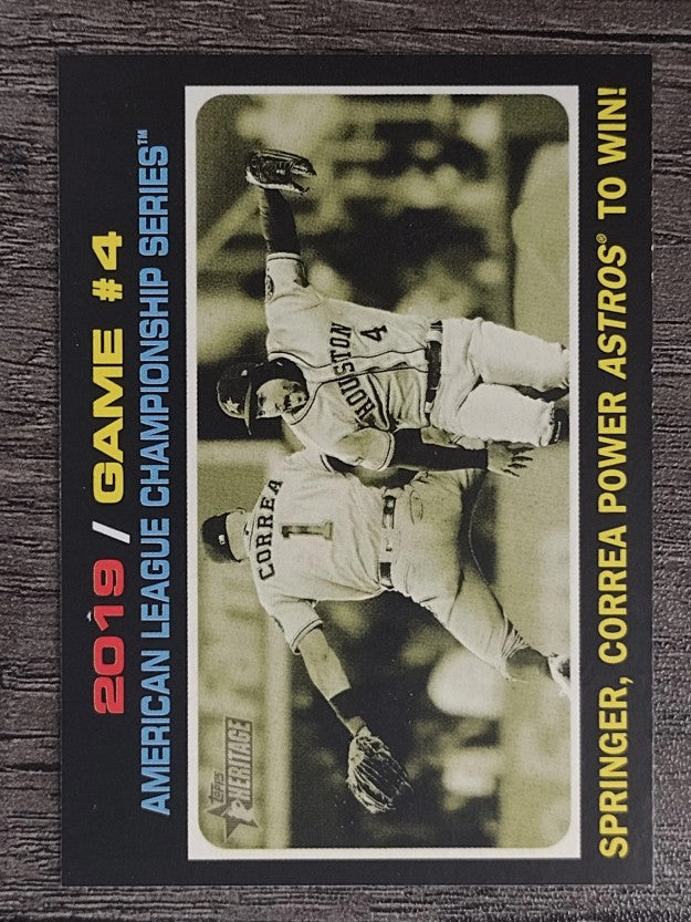 2020 Topps Heritage #198 George Springer/Carlos Correa PO HL