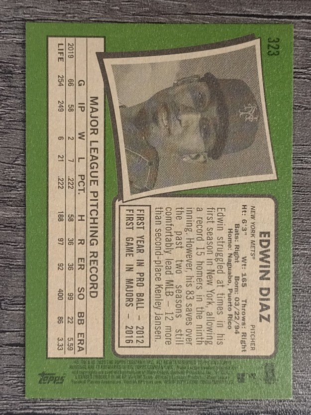 2020 Topps Heritage #323 Edwin Diaz