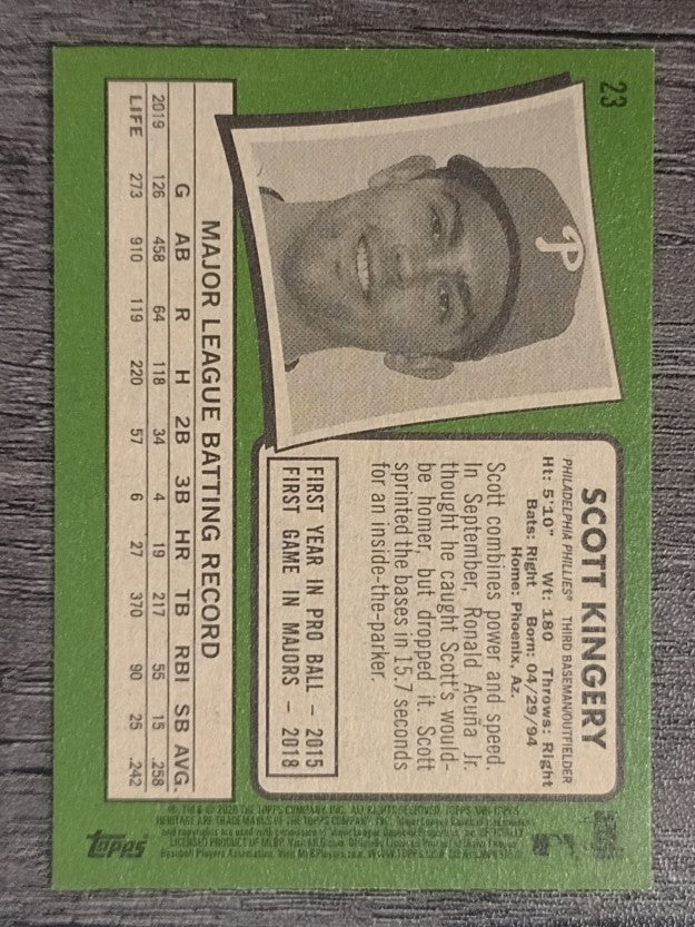 2020 Topps Heritage #23 Scott Kingery
