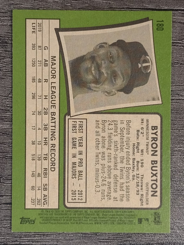2020 Topps Heritage #180 Byron Buxton